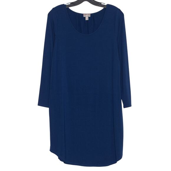 J Jill Tunic Dress Minimalist Wearever Collection Casual Boho Classic Blue PS - Picture 1 of 8